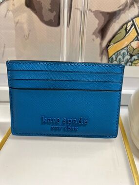 KATE SPADE ♠️ New York Cameron Monotone Slim Card Holder in Oceanside Blue